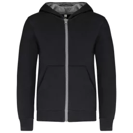 Kariban gyerek pulóver Contrast K486 280 fekete-szürke