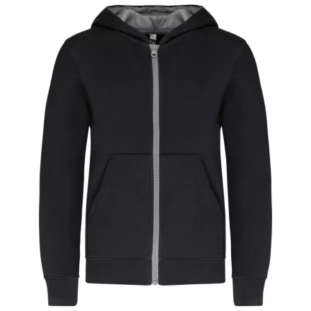 Kariban gyerek pulóver Contrast K486 280 fekete-szürke