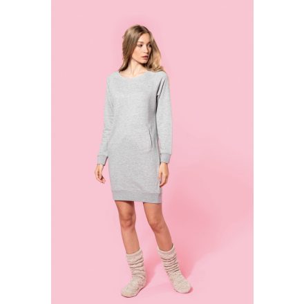 Kariban női pulóver-ruha Organic 270 melírozott szürke