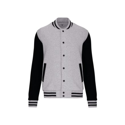 Kariban uniszex pulóver Teddy 320 melírozott szürke-fekete