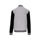 Kariban uniszex pulóver Teddy 320 melírozott szürke-fekete