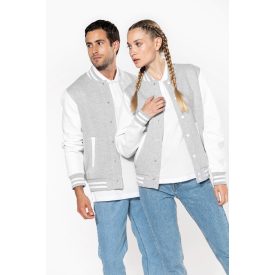   Kariban uniszex pulóver Teddy 320 melírozott szürke-fehér