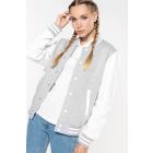 Kariban uniszex pulóver Teddy 320 melírozott szürke-fehér