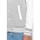 Kariban uniszex pulóver Teddy 320 melírozott szürke-fehér