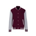 Kariban uniszex pulóver Teddy 320 bordó -melírozott szürke