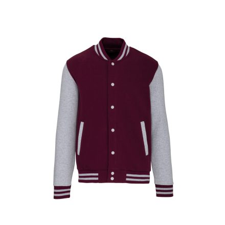 Kariban uniszex pulóver Teddy 320 bordó -melírozott szürke