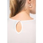 Kariban hosszú ujjú női blúz Crêpe 85  törtfehér