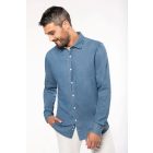 Kariban hosszú ujjú ing Denim 160 chambray kék
