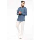 Kariban hosszú ujjú ing Denim 160 chambray kék