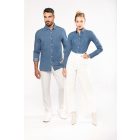 Kariban hosszú ujjú ing Denim 160 chambray kék