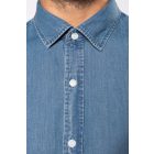 Kariban hosszú ujjú ing Denim 160 chambray kék
