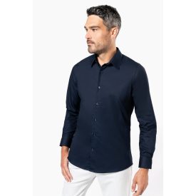 Kariban hosszú ujjú ing Cotton Fitted 125 tengerkék