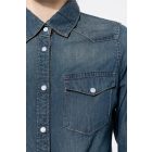 Kariban hosszú ujjú női ing Denim 150 farmerkék