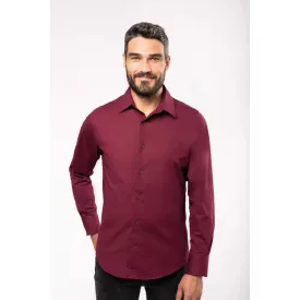 Kariban hosszú ujjú ing Cotton Stretch 120 bordó