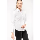 Kariban hosszú ujjú női ing Cotton Stretch 120 fehér