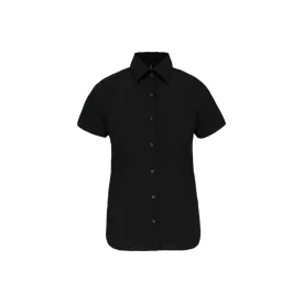 Kariban rövid ujjú női ing Cotton Stretch 120 fekete