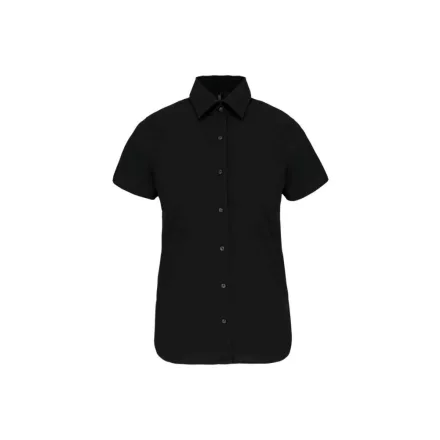 Kariban rövid ujjú női ing Cotton Stretch 120 fekete