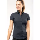 Kariban rövid ujjú női ing Cotton Stretch 120 tengerkék