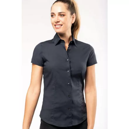 Kariban rövid ujjú női ing Cotton Stretch 120 tengerkék