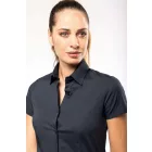 Kariban rövid ujjú női ing Cotton Stretch 120 tengerkék