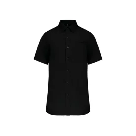 Kariban rövid ujjú ing Cotton Poplin 125 fekete