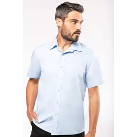 Kariban rövid ujjú ing Cotton Poplin 125 égszínkék