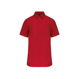 Kariban rövid ujjú ing Cotton Poplin 125 piros