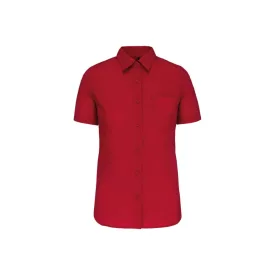 Kariban rövid ujjú női ing Cotton Fitted 125 piros
