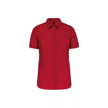 Kariban rövid ujjú női ing Cotton Fitted 125 piros