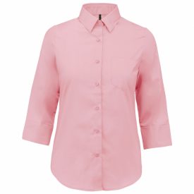 Kariban 3/4 ujjú női ing Puplin 110 pasztel pink