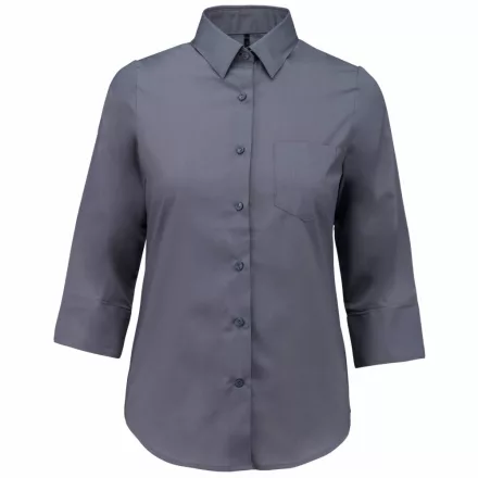 Kariban 3/4 ujjú női ing Puplin 110 acélszürke