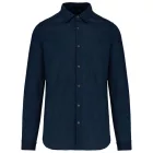 Kariban hosszú ujjú ing Linen and Cotton 130 tengerkék