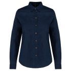 Kariban hosszú ujjú női ing Linen and Cotton 130 tengerkék