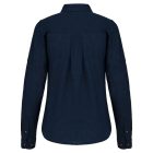 Kariban hosszú ujjú női ing Linen and Cotton 130 tengerkék