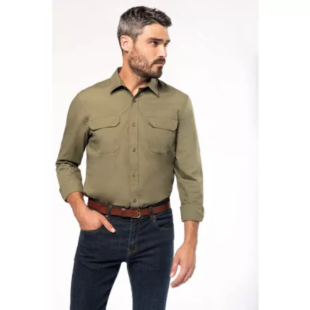 Kariban hosszú ujjú ing Safari 120 khaki