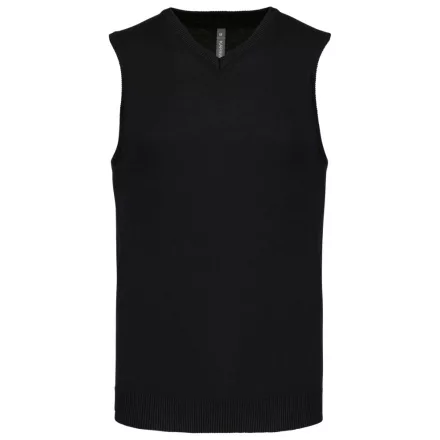 Kariban kötött mellény Jumper V-Neck fekete