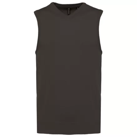 Kariban kötött mellény Jumper V-Neck sötétszürke