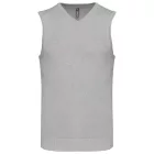 Kariban kötött mellény Jumper V-Neck melírozott szürke
