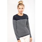 Kariban női pulóver Sailor Jumper 285 tengerkék-fehér