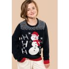 Kariban kötött gyerek pulóver Ho-Ho-Ho 390 éjkék-fehér-piros