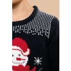 Kariban kötött gyerek pulóver Ho-Ho-Ho 390 éjkék-fehér-piros