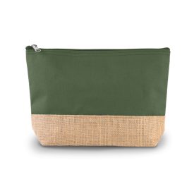 Kimood kozmetikai táska Canvas & Jute dusty zöld-natúr