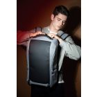 Kimood hátizsák/utazótáska Anti-Theft melírozott sötétszürke-fekete