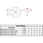 Kimood esernyő Automatic Golf sárga-sötétszürke