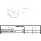 Kimood esernyő Golf pala szürke