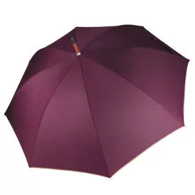   Kimood esernyő Auto Open Wooden burgundy-bézs - fa fogantyúval