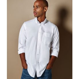   Kustom Kit hosszú ujjú ing Workwear Oxford Shirt 135 fehér