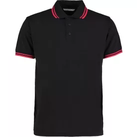   Kustom Kit galléros póló Classic Fit Tipped 185 fekete-piros