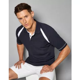 Kustom Kit galléros póló Oak Hill 210 tengerkék-fehér