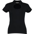 Kustom Kit rövid ujjú blúz Keyhole 200 fekete